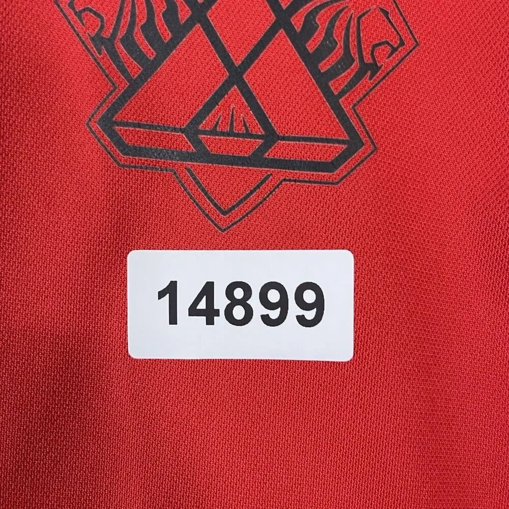 Nike Track Jacket‎ Mens Medium Red Black LeBron James Lion Forged Swoosh Hoodie